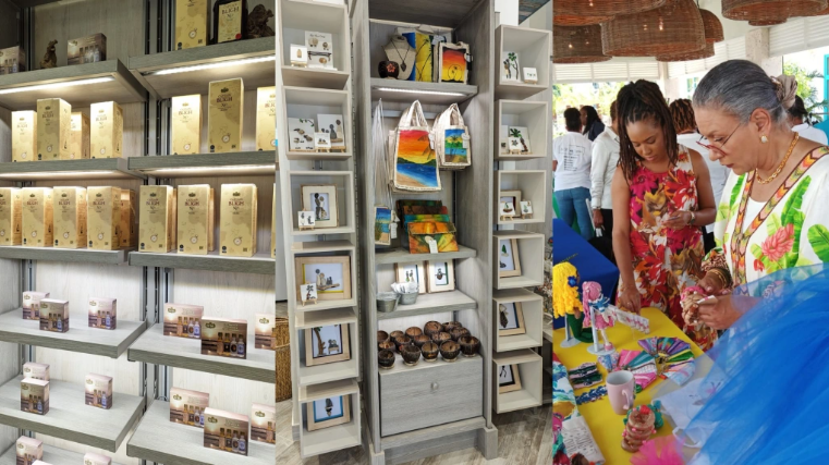 Community event at St Vincent Distillers with local farmers and staff sharing stories and products